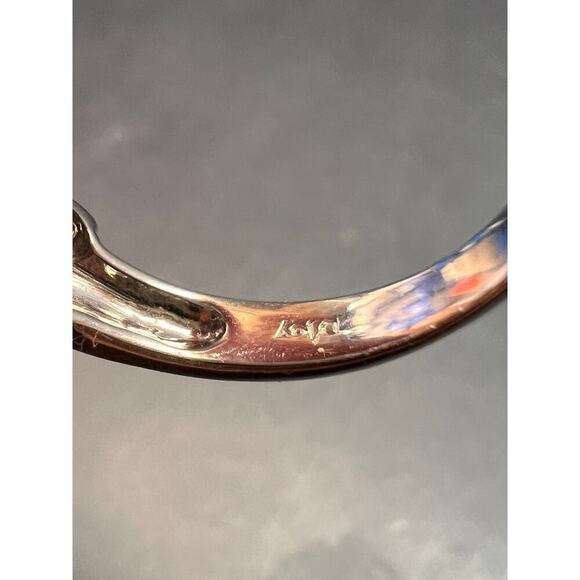 NEW green mystic topaz two toned sterling silver ring size 8 - Picture 14 of 16